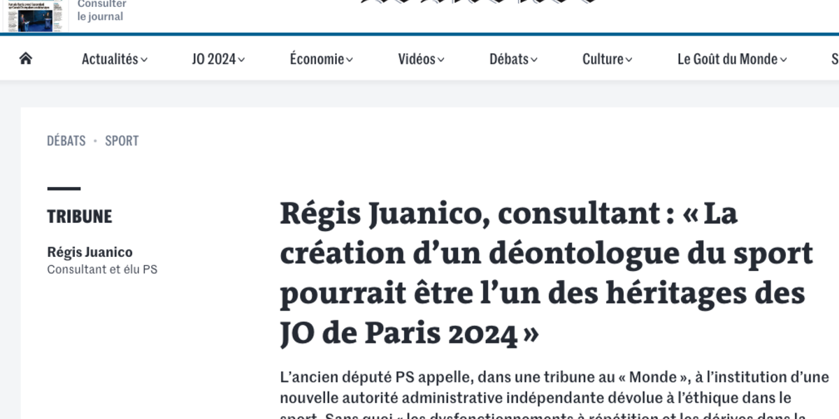 Régis Juanico, consultant : 